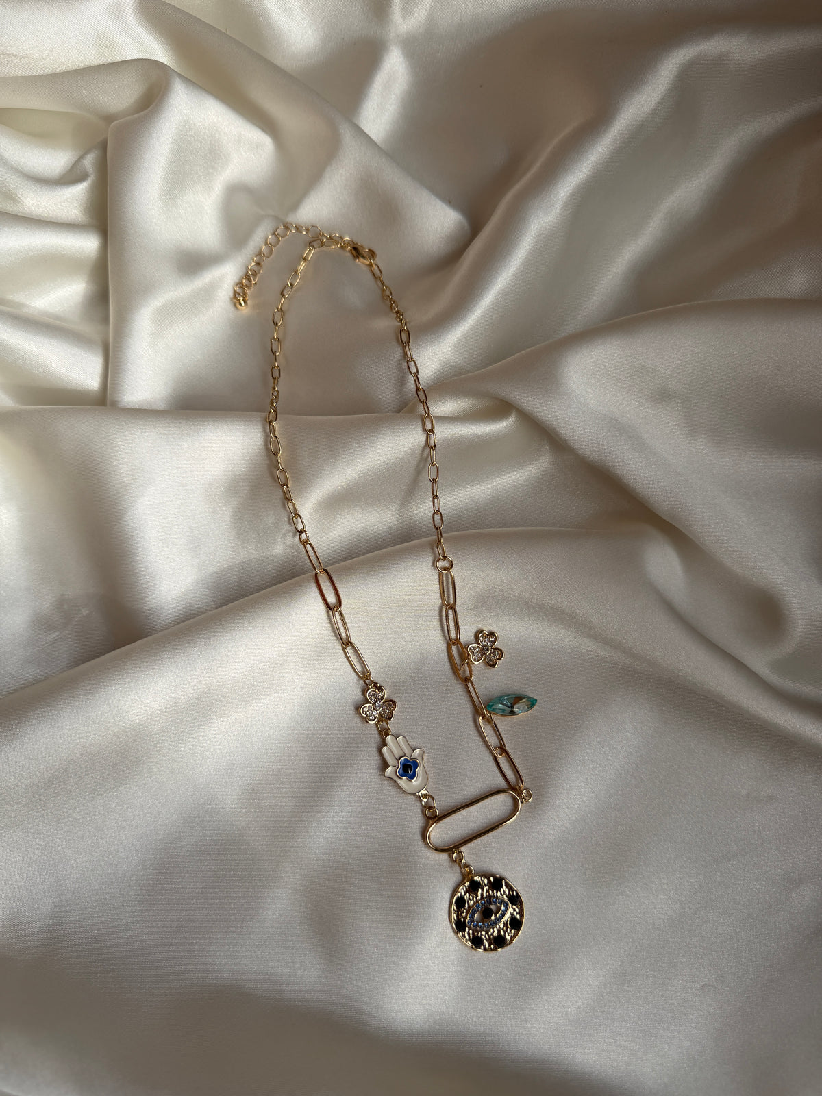 Evelyn Evil Eye Charm Necklace