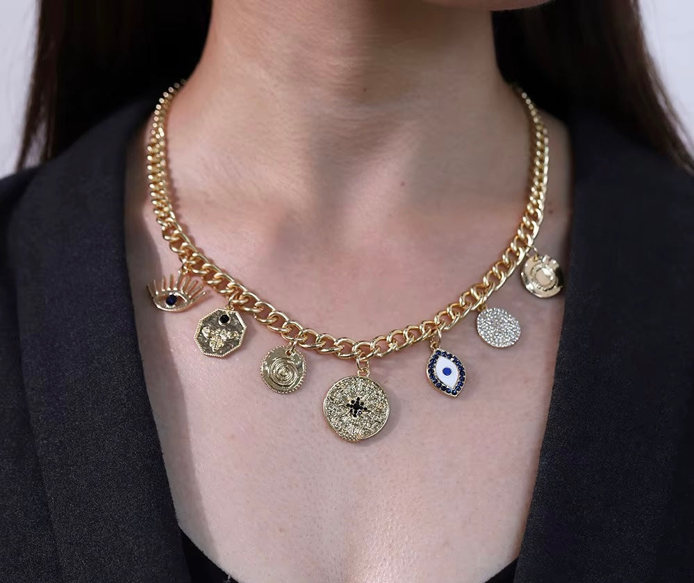 Mystique Eye Charm Necklace