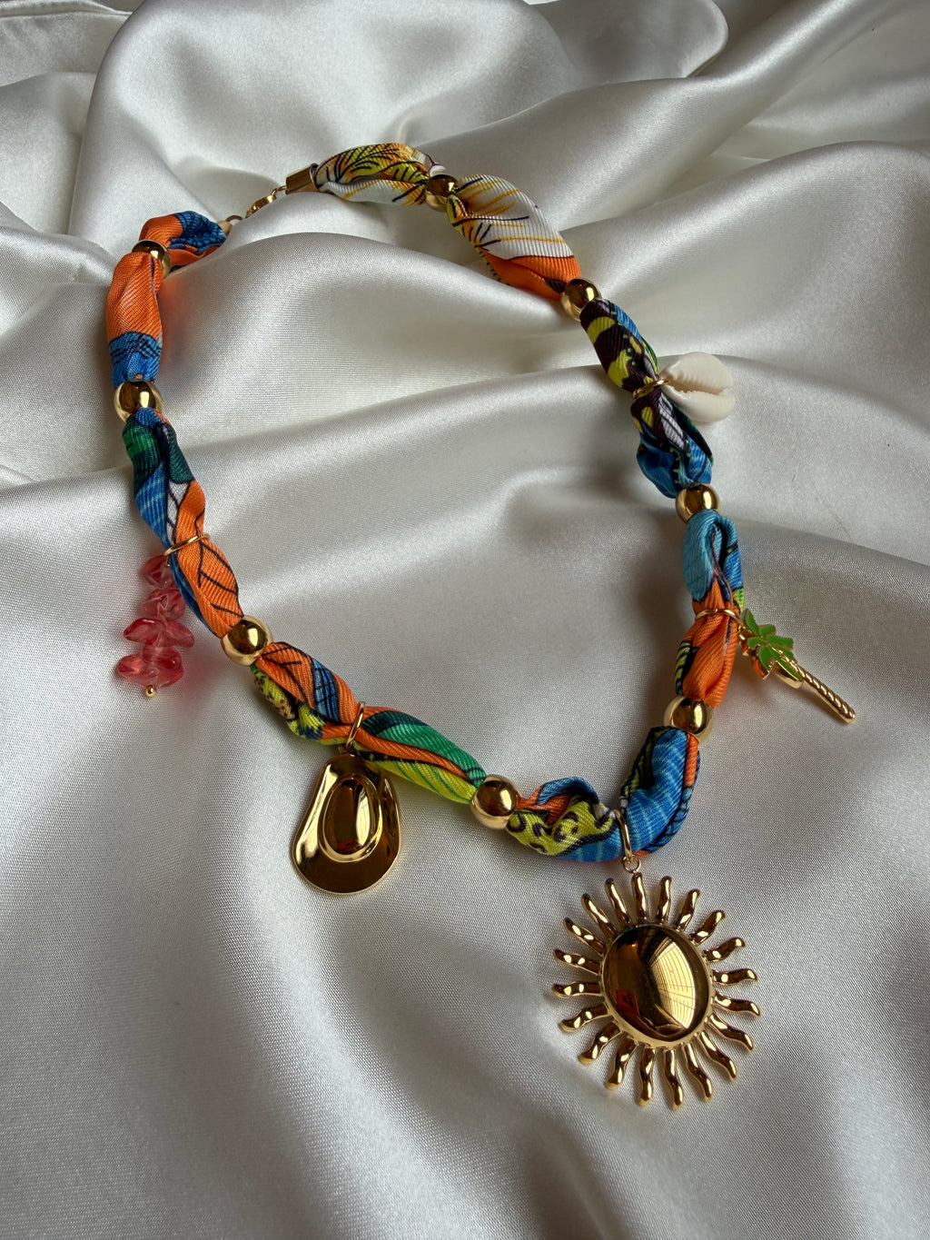 Tropical Bloom Charm Necklace