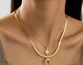 Celestial Moon & Star Layered Necklace