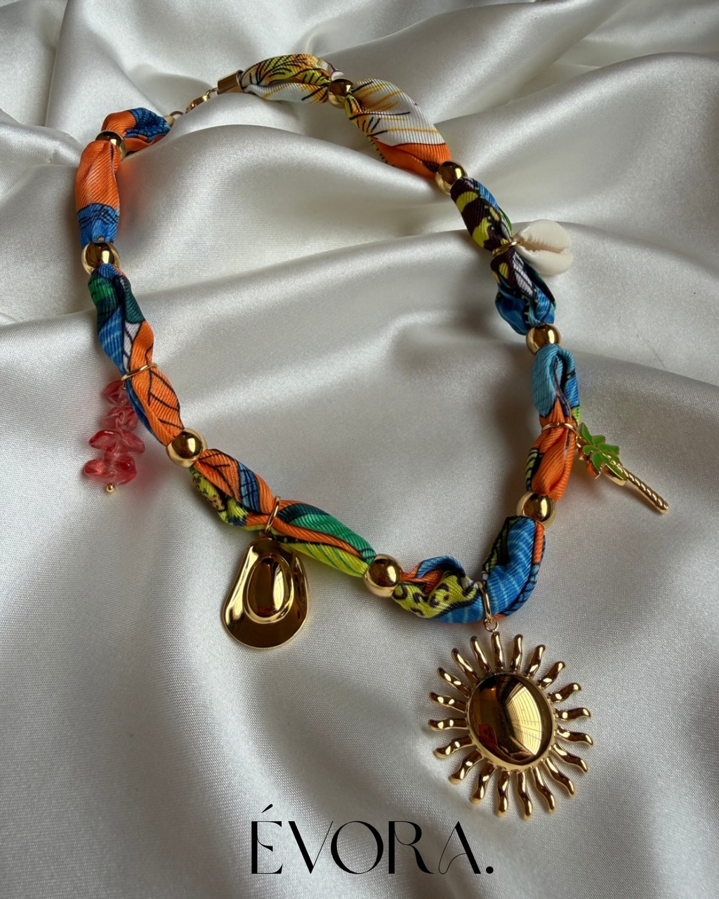 Tropical Bloom Charm Necklace