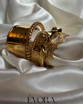 Golden Sculpt Cuff Set