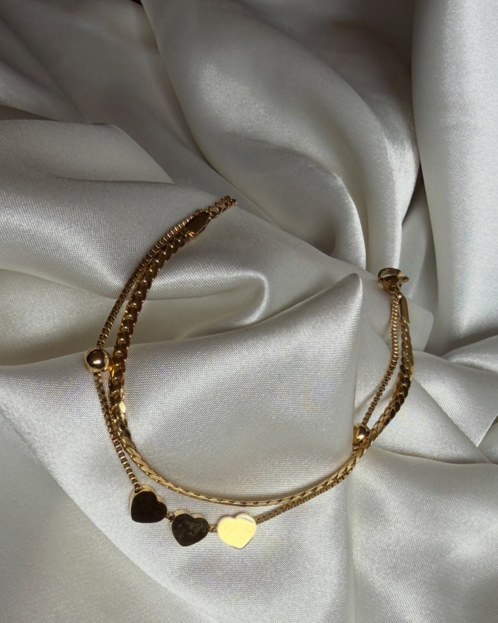 Trinity Heart Chain Bracelet