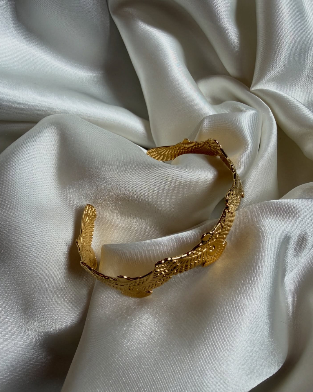 Golden Serpent Statement Cuff