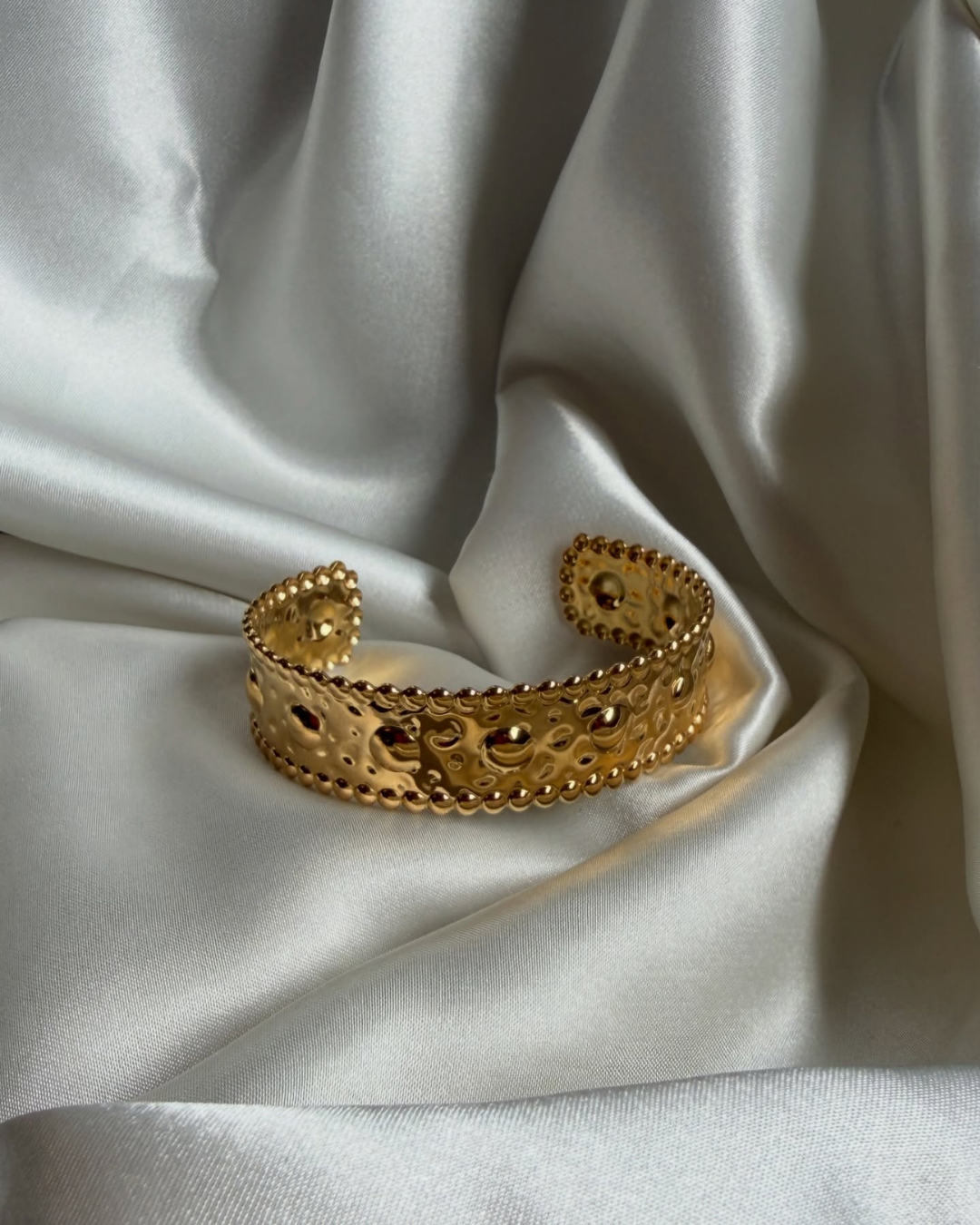 Ornate Gold Beaded Cuff
