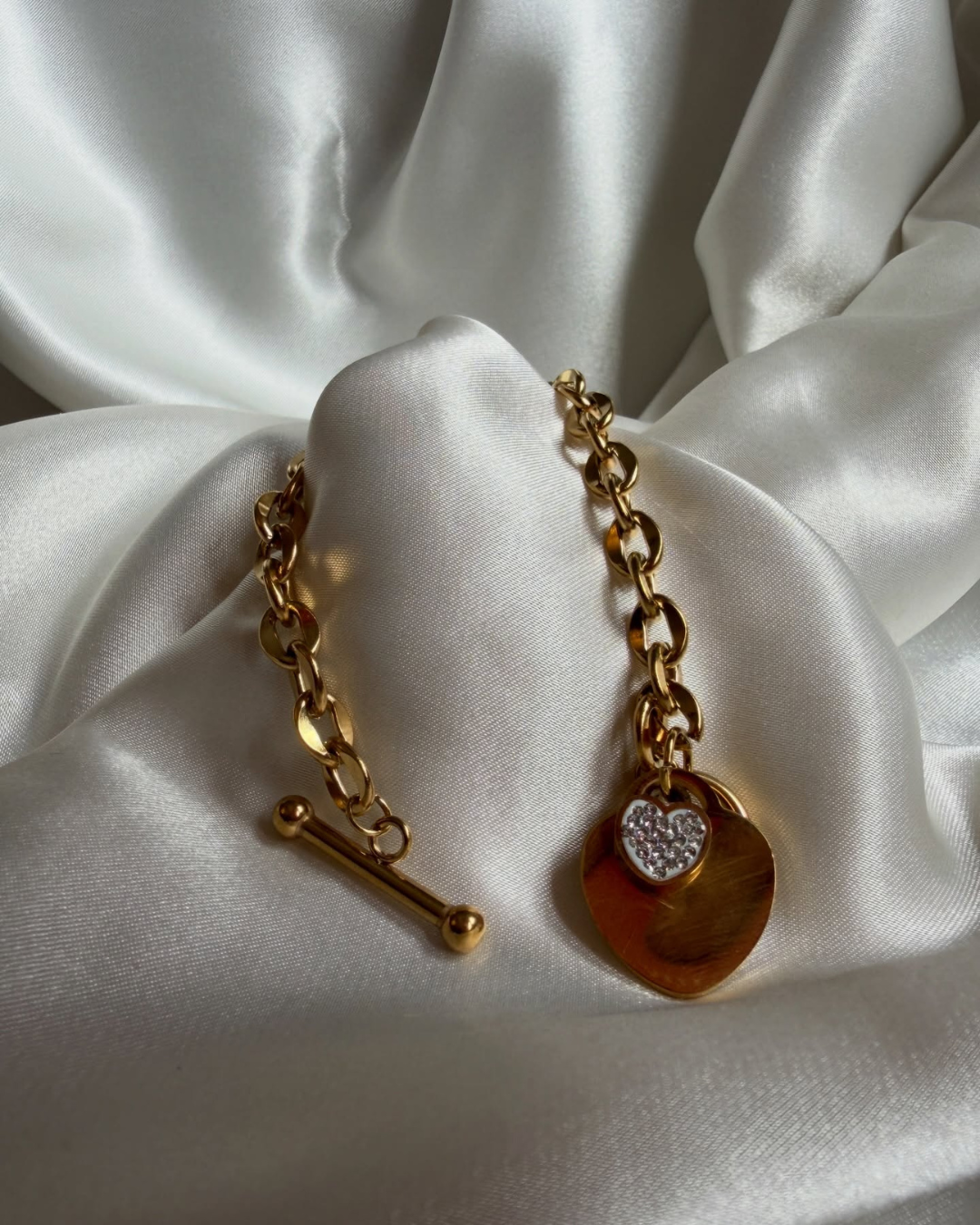 Heartlock Toggle Bracelet