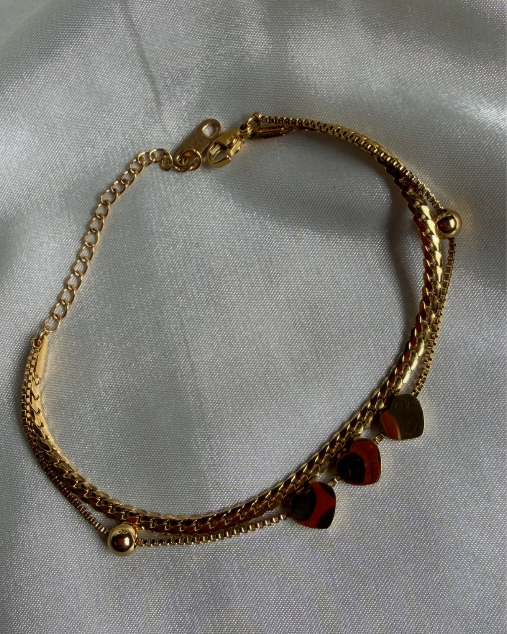 Trinity Heart Chain Bracelet