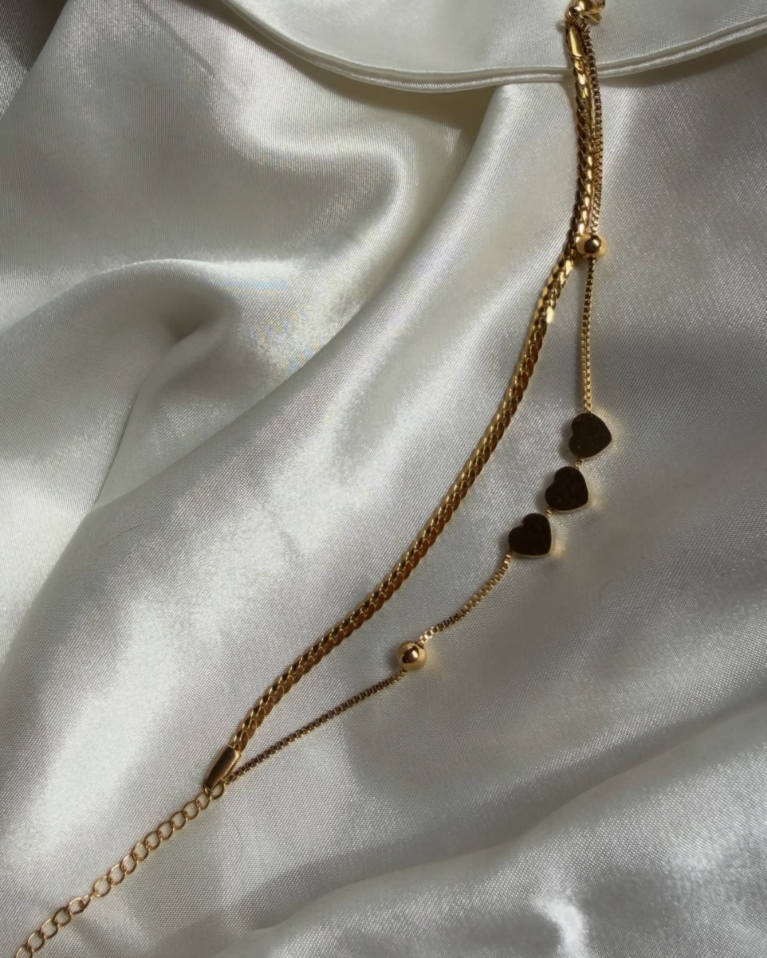 Trinity Heart Chain Bracelet